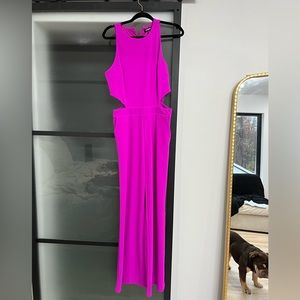 Cutout Hot pink Jumpsuit